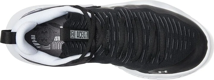 Under Armour Flow Ace Low Women's Volleyball Shoes Black/White/White : 6.5 B - Medium - Image 2