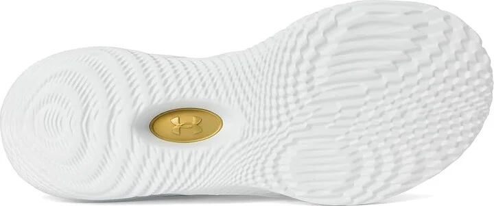 Under Armour Flow Ace Low Women's Volleyball Shoes White/White/Metallic Gold : 6.5 B - Medium - Image 3