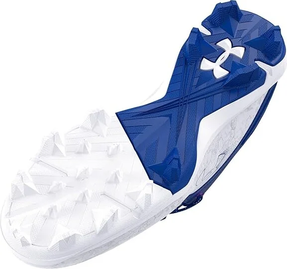 Under Armour Harper 8 Mid RM Baseball Cleats Men's Shoes Royal/White/Royal : 11.5 D - Medium - Image 3