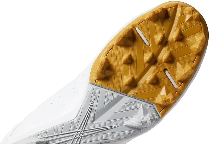 Under Armour Harper 8 Mid RM Baseball Cleats Men's Shoes White/White/Metallic Gold : 11.5 D - Medium - Image 6