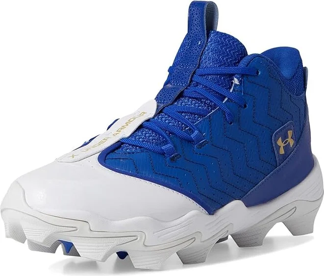 Under Armour Harper 9 RM Baseball Cleats Men's Shoes White/Red/Metallic Gold : 9 D - Medium, Synthetic - Image 11