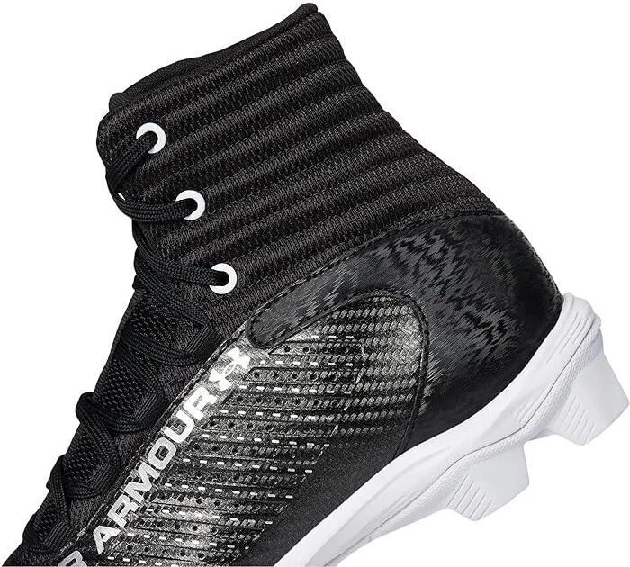Under Armour Highlight Franchise RM 2.0 Men's Cleated Shoes Black/White/Metallic Silver : 10 D - Medium, Synthetic - Image 7