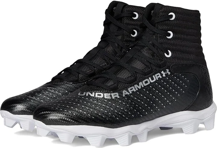 Under Armour Highlight Franchise RM 2.0 Men's Cleated Shoes Black/White/Metallic Silver : 10 D - Medium, Synthetic