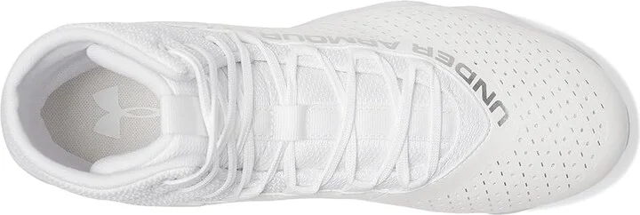 Under Armour Highlight Franchise RM 2.0 Men's Cleated Shoes White/White/Metallic Silver : 16 D - Medium, Synthetic - Image 2