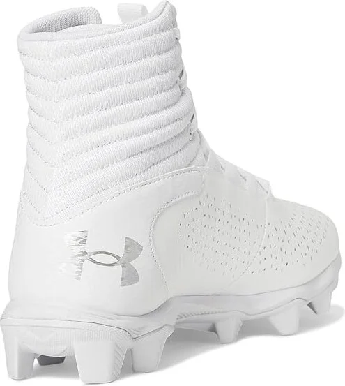 Under Armour Highlight Franchise RM 2.0 Men's Cleated Shoes White/White/Metallic Silver : 16 D - Medium, Synthetic - Image 4