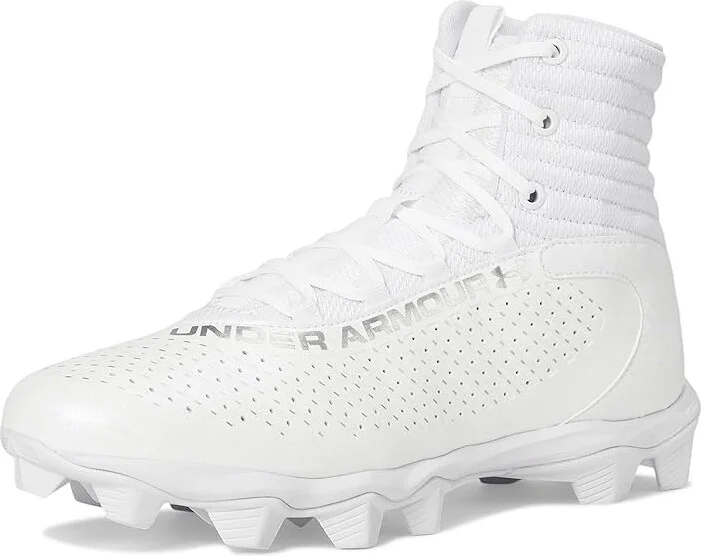 Under Armour Highlight Franchise RM 2.0 Men's Cleated Shoes White/White/Metallic Silver : 16 D - Medium, Synthetic - Image 5