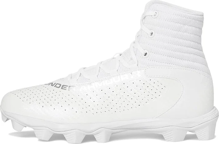 Under Armour Highlight Franchise RM 2.0 Men's Cleated Shoes White/White/Metallic Silver : 16 D - Medium, Synthetic - Image 6