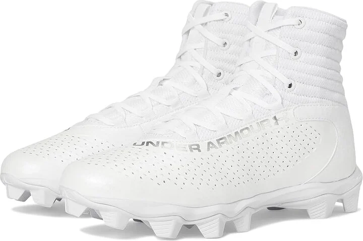 Under Armour Highlight Franchise RM 2.0 Men's Cleated Shoes White/White/Metallic Silver : 16 D - Medium, Synthetic