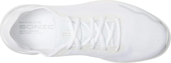Under Armour HOVR Sonic 6 Men's Shoes White/White/Metallic Silver : 8 D - Medium, Textile - Image 2