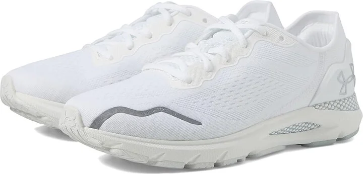 Under Armour Hovr Sonic 6 Women's Shoes White/White/Metallic Silver : 5 B - Medium, Synthetic/Textile