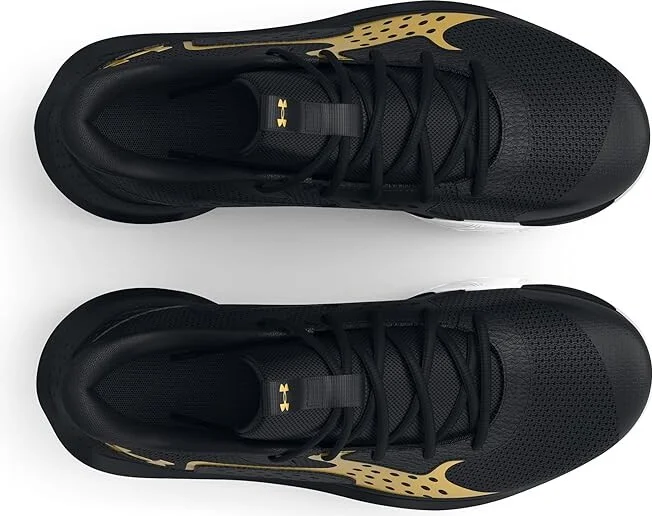 Under Armour JET '23 Shoes Black/Metallic Gold/Metallic Gold : Men's 10.5 - Women's 12 Medium, Rubber - Image 2
