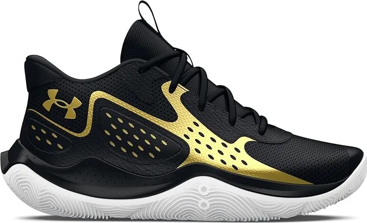 Under Armour JET '23 Shoes Black/Metallic Gold/Metallic Gold : Men's 10.5 - Women's 12 Medium, Rubber - Image 4
