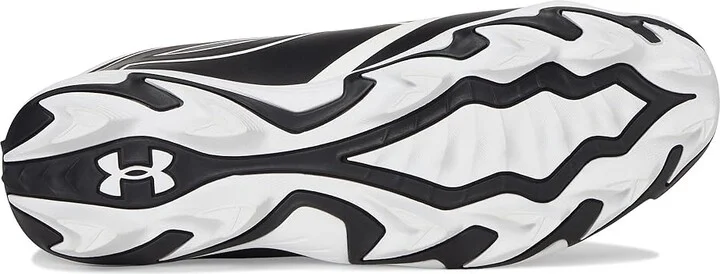 Under Armour Leadoff Icon Low RM Baseball Cleats Men's Shoes Black/White/Black : 9.5 D - Medium, Synthetic - Image 3