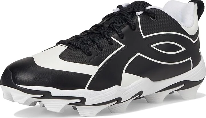 Under Armour Leadoff Icon Low RM Baseball Cleats Men's Shoes Black/White/Black : 9.5 D - Medium, Synthetic - Image 5