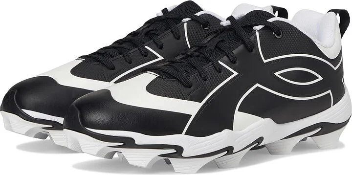 Under Armour Leadoff Icon Low RM Baseball Cleats Men's Shoes Black/White/Black : 9.5 D - Medium, Synthetic