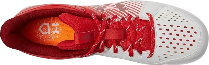 Under Armour Leadoff Low RM Baseball Cleats Men's Shoes Red/White/Stadium Red : 12 D - Medium, Synthetic - Image 2