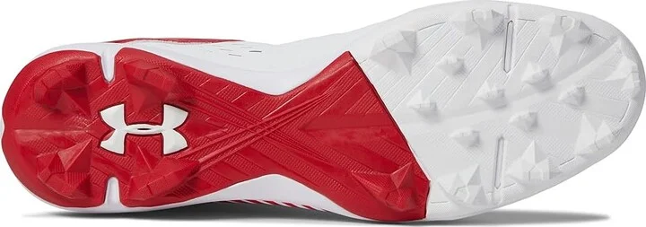 Under Armour Leadoff Low RM Baseball Cleats Men's Shoes Red/White/Stadium Red : 12 D - Medium, Synthetic - Image 3