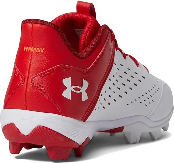 Under Armour Leadoff Low RM Baseball Cleats Men's Shoes Red/White/Stadium Red : 12 D - Medium, Synthetic - Image 4
