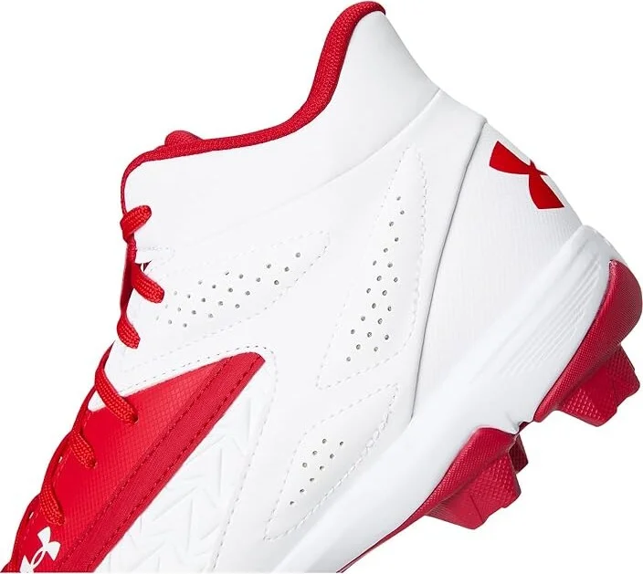 Under Armour Leadoff Mid 3.0 Baseball Cleat Men's Shoes Red/White/Red : 13 D - Medium, Synthetic - Image 7