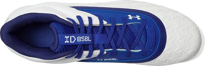 Under Armour Leadoff Mid 3.0 Baseball Cleat Men's Shoes Red/White/Red : 13 D - Medium, Synthetic - Image 8