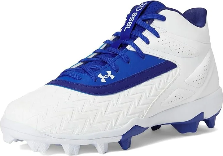 Under Armour Leadoff Mid 3.0 Baseball Cleat Men's Shoes Red/White/Red : 13 D - Medium, Synthetic - Image 11
