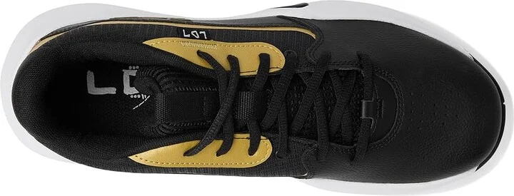 Under Armour Lockdown 7 Basketball Shoes Black/Black/Metallic Gold : Men's 10.5 - Women's 12 Medium, Synthetic - Image 2