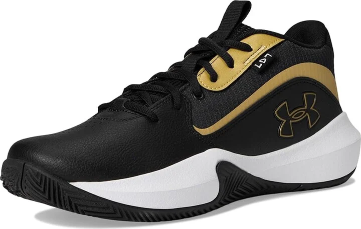 Under Armour Lockdown 7 Basketball Shoes Black/Black/Metallic Gold : Men's 10.5 - Women's 12 Medium, Synthetic - Image 5