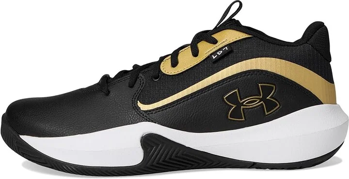 Under Armour Lockdown 7 Basketball Shoes Black/Black/Metallic Gold : Men's 10.5 - Women's 12 Medium, Synthetic - Image 6