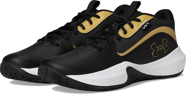 Under Armour Lockdown 7 Basketball Shoes Black/Black/Metallic Gold : Men's 10.5 - Women's 12 Medium, Synthetic