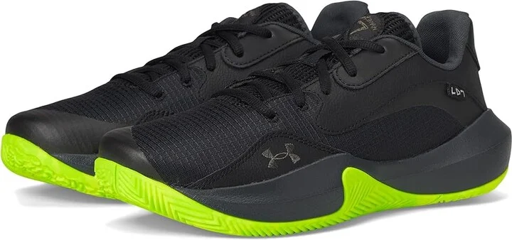 Under Armour Lockdown 7 Low Basketball Shoes Black/Black/Metallic Black : Men's 7 - Women's 8.5 Medium, Synthetic