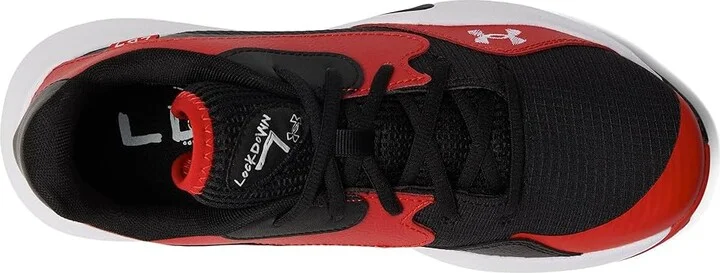 Under Armour Lockdown 7 Low Basketball Shoes Red/Black/White : Men's 10.5 - Women's 12 Medium, Synthetic - Image 2