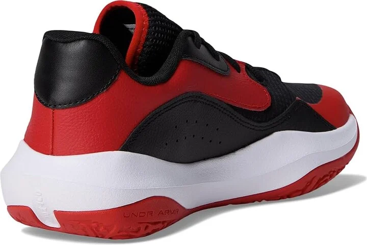 Under Armour Lockdown 7 Low Basketball Shoes Red/Black/White : Men's 10.5 - Women's 12 Medium, Synthetic - Image 4
