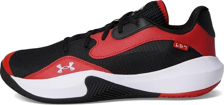 Under Armour Lockdown 7 Low Basketball Shoes Red/Black/White : Men's 10.5 - Women's 12 Medium, Synthetic - Image 6