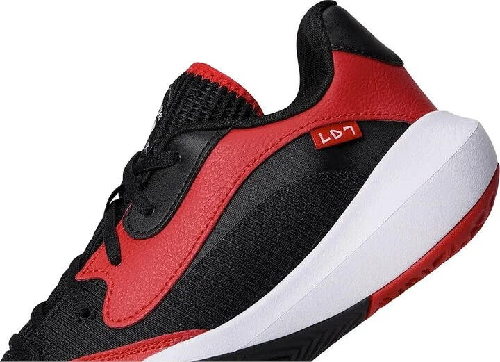 Under Armour Lockdown 7 Low Basketball Shoes Red/Black/White : Men's 10.5 - Women's 12 Medium, Synthetic - Image 7