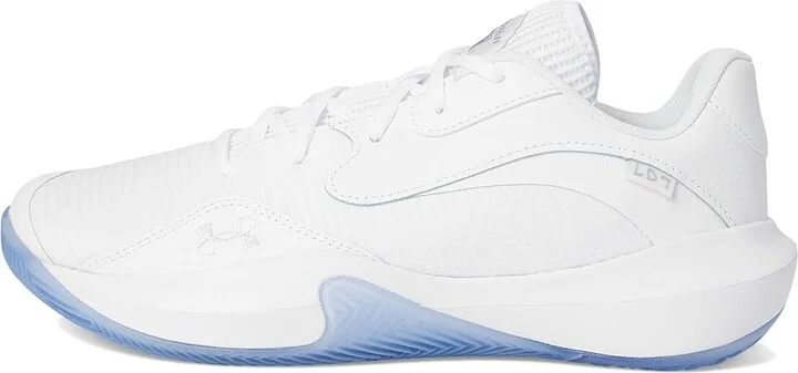 Under Armour Lockdown 7 Low Basketball Shoes White/White/Metallic Silver : Men's 14 - Women's 15.5 Medium, Synthetic - Image 6