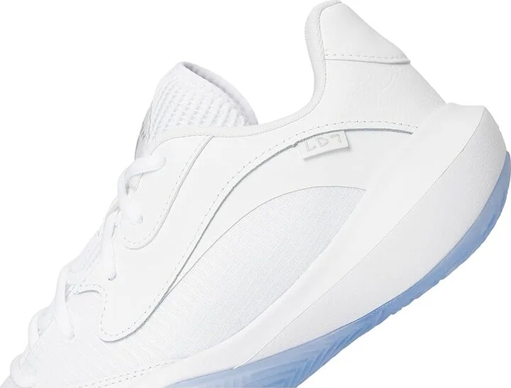 Under Armour Lockdown 7 Low Basketball Shoes White/White/Metallic Silver : Men's 14 - Women's 15.5 Medium, Synthetic - Image 7