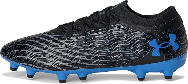 Under Armour Magnetico Pro 5 Soccer Cleats Soccer Shoes Black/Titan Gray/Blue Atlantis : Men's 6.5 - Women's 8 Medium, Synthetic - Image 6