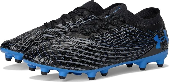 Under Armour Magnetico Pro 5 Soccer Cleats Soccer Shoes Black/Titan Gray/Blue Atlantis : Men's 6.5 - Women's 8 Medium, Synthetic