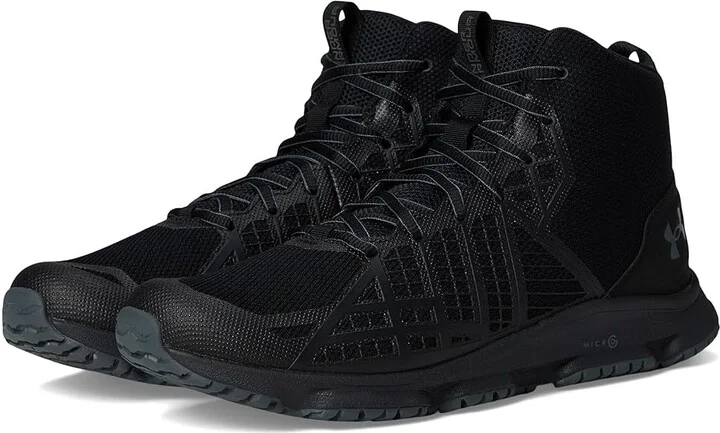 Under Armour Micro G Strikefast Mid Men's Shoes Black/Black/Pitch Gray : 8 D - Medium