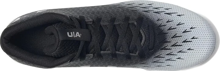 Under Armour Spotlight Fran RM 4.0 Football Cleats Men's Shoes Black/White/Metallic Gunmetal : 12 D - Medium, Rubber - Image 2