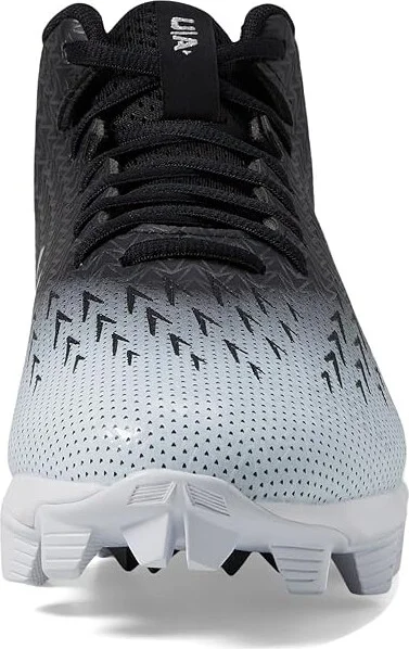 Under Armour Spotlight Fran RM 4.0 Football Cleats Men's Shoes Black/White/Metallic Gunmetal : 12 D - Medium, Rubber - Image 3