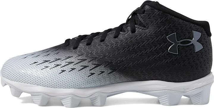 Under Armour Spotlight Fran RM 4.0 Football Cleats Men's Shoes Black/White/Metallic Gunmetal : 12 D - Medium, Rubber - Image 5