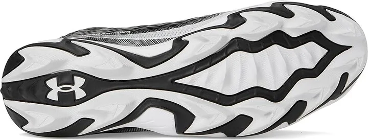 Under Armour Spotlight Hammer RM Football Cleats Men's Cleated Shoes Black/White/White : 8.5 D - Medium, Synthetic - Image 3