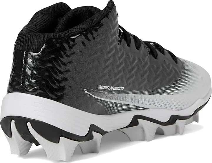 Under Armour Spotlight Hammer RM Football Cleats Men's Cleated Shoes Black/White/White : 8.5 D - Medium, Synthetic - Image 4