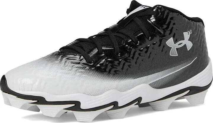 Under Armour Spotlight Hammer RM Football Cleats Men's Cleated Shoes Black/White/White : 8.5 D - Medium, Synthetic - Image 5