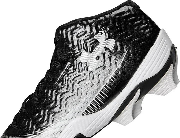 Under Armour Spotlight Hammer RM Football Cleats Men's Cleated Shoes Black/White/White : 8.5 D - Medium, Synthetic - Image 7