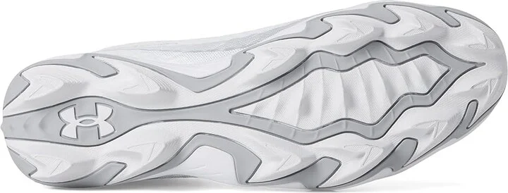 Under Armour Spotlight Hammer RM Football Cleats Men's Cleated Shoes White/Metallic Silver/Metallic Silver : 12 D - Medium, Synthetic - Image 3