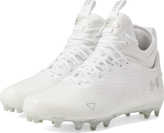 Under Armour Spotlight Lux MC 2.0 Football Cleats Men's Shoes White/White/Metallic Silver : 8 D - Medium, Synthetic