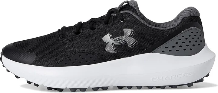 Under Armour Surge Golf Cleats Men's Golf Shoes Black/Castlerock/Metallic Gunmetal : 11.5 D - Medium - Image 6