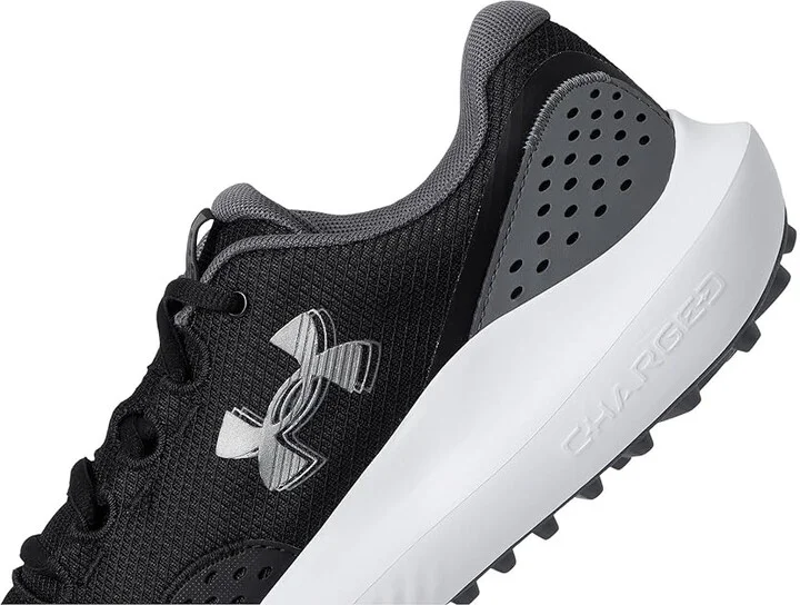 Under Armour Surge Golf Cleats Men's Golf Shoes Black/Castlerock/Metallic Gunmetal : 11.5 D - Medium - Image 7